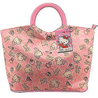 Bolso de mano Copoz, bolsa de almacenamiento de tela Oxford con estampado impermeable, bolso de mano de boca redonda, gato KT de dibujos animados XianweiShao 1327534004007