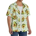 thumbnail image 4 of KLL Avocado Doing Sport Print Men's Shirt Short Sleeve Button Down Summer Cuba Beach Shirts- 4X-Large, 4 of 7