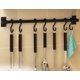 thumbnail image 5 of Door Hooks, Hook Fixing Hook Viscose Hook Strong Non-Marking Sticker Door Behind Wall Hook Coat Hook Coat Hook Wall Hook Suitable for Wall Hanging in Kitchen and Bathroom (Black, with 6 Hooks), 5 of 6