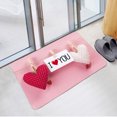 thumbnail image 3 of Holiday Doormat, Polyester Living Room Carpet Decor, Valentine'S Day Welcome Doormat, Polyester Carpet for Living Room Bedroom Indoor Outdoor Home Decor Pink, 3 of 8
