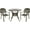 Dark Bronze/No Cushion, variant on MEETWARM 3 Piece Patio Bistro Set, Outdoor All-Weather Cast Aluminum Dining Furniture Set Includes 2 Chairs and a 35.4” Round Table with Umbrella Hole for Garden Deck