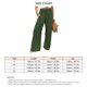 thumbnail image 5 of Pantalones de pierna ancha para mujer, pantalones elásticos de cintura alta, color puro, informales, para citas diarias, playa, verde, XL, 5 of 5
