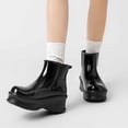 thumbnail image 6 of Rain Boots Women,Durable Rain Shoes Thick Sole Footwear Rainy Days Outdoor Activities Comfortable Design,Womens Rain Boots,Black,7, 6 of 9