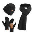 thumbnail image 2 of Eoperou 3-Piece Unisex Winter Warmth Set: Thick Knit Beanie, Scarf & Gloves - Enhanced Grip Gloves, Elastic Ear Flaps, Windproof for Outdoor Cycling & Winter Activities, 2 of 8