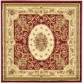 thumbnail image 1 of Unique Loom Versailles Medallion Motif Rug 4' x 4' Square Burgundy/Ivory, 1 of 10