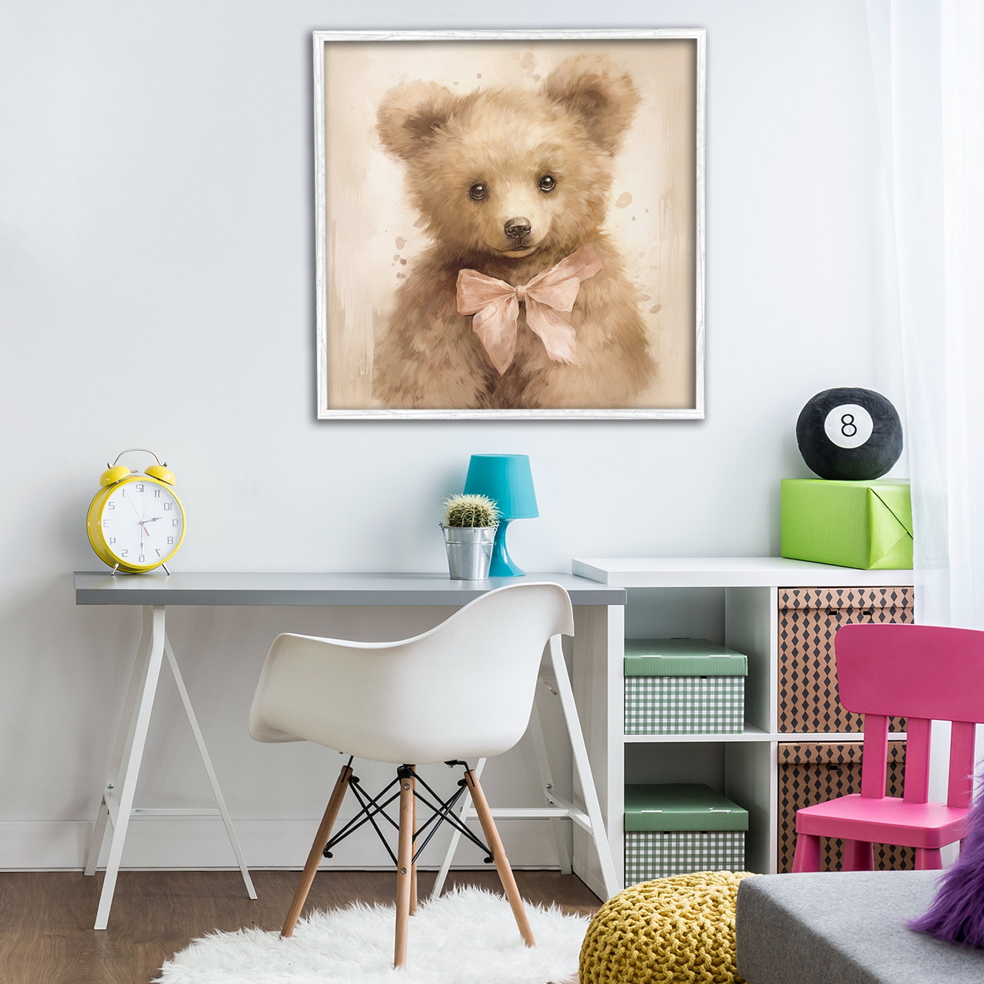 Stupell Industries Little Baby Bear White Framed Giclee Art, design by Tina LeCour