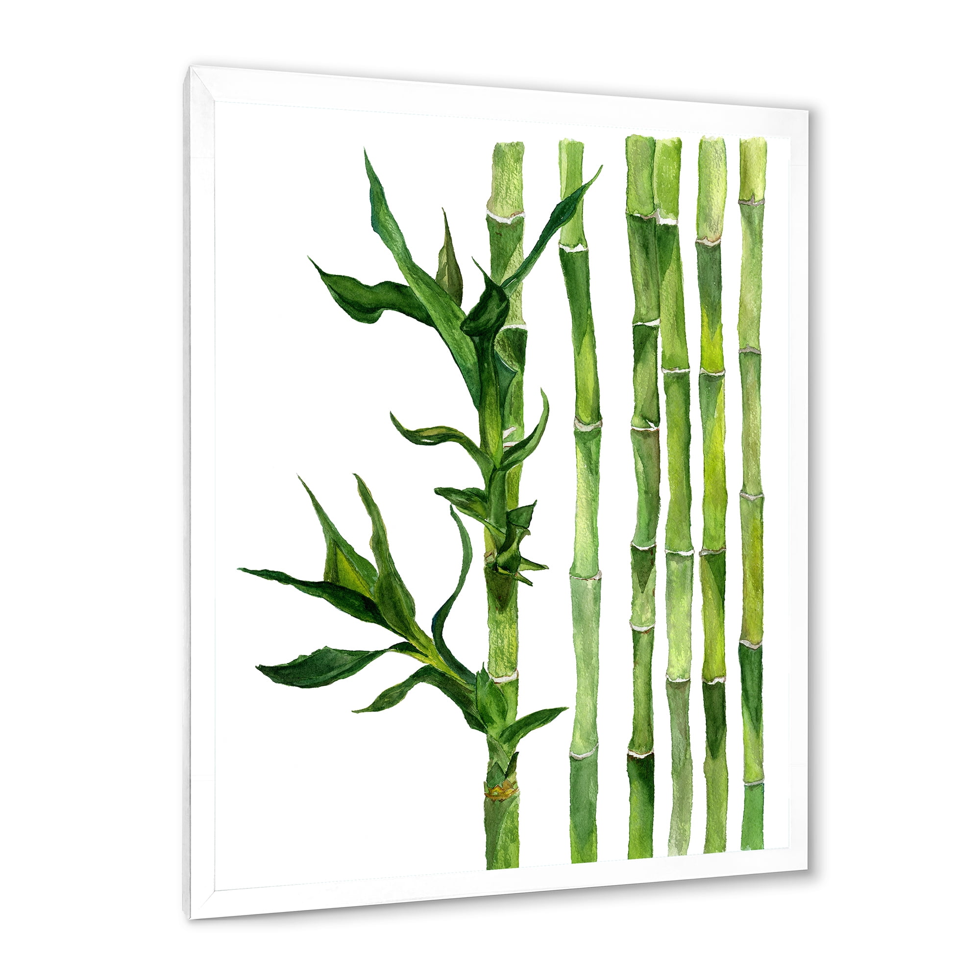 Designart 'The Forest of Bamboo Branches III' Tropical Framed Art Print