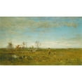 thumbnail image 3 of Ivan Pavlovich Pokhitonov 18x12 Black Modern Framed Museum Art Print Titled - Hunters in Pont Long (1890), 3 of 5