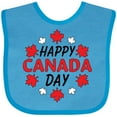 thumbnail image 3 of Inktastic Happy Canada Day- Maple Leaf Circle Boys or Girls Baby Bib, 3 of 4