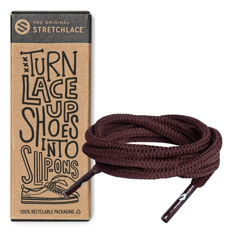 

The Original Stretchlace | Elastic Shoe Laces | Round Stretch Shoelaces | Dark Brown 55 in (139 cm)