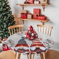 thumbnail image 2 of Merry Xmas Gray Dwarfs Elk Bird Fitted Round Tablecloths Table Covers 55"-60",Waterproof Table Cloth for Kitchen Holiday Party Tables Decor, 2 of 9