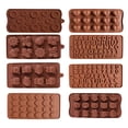 thumbnail image 1 of 8 moldes de silicona para dulces y chocolate: Molde flexible para caramelos duros o de goma - Nuevas formas - Moldes para mini muffins, caramelos y chocolates - Bandejas marrones, 1 of 5