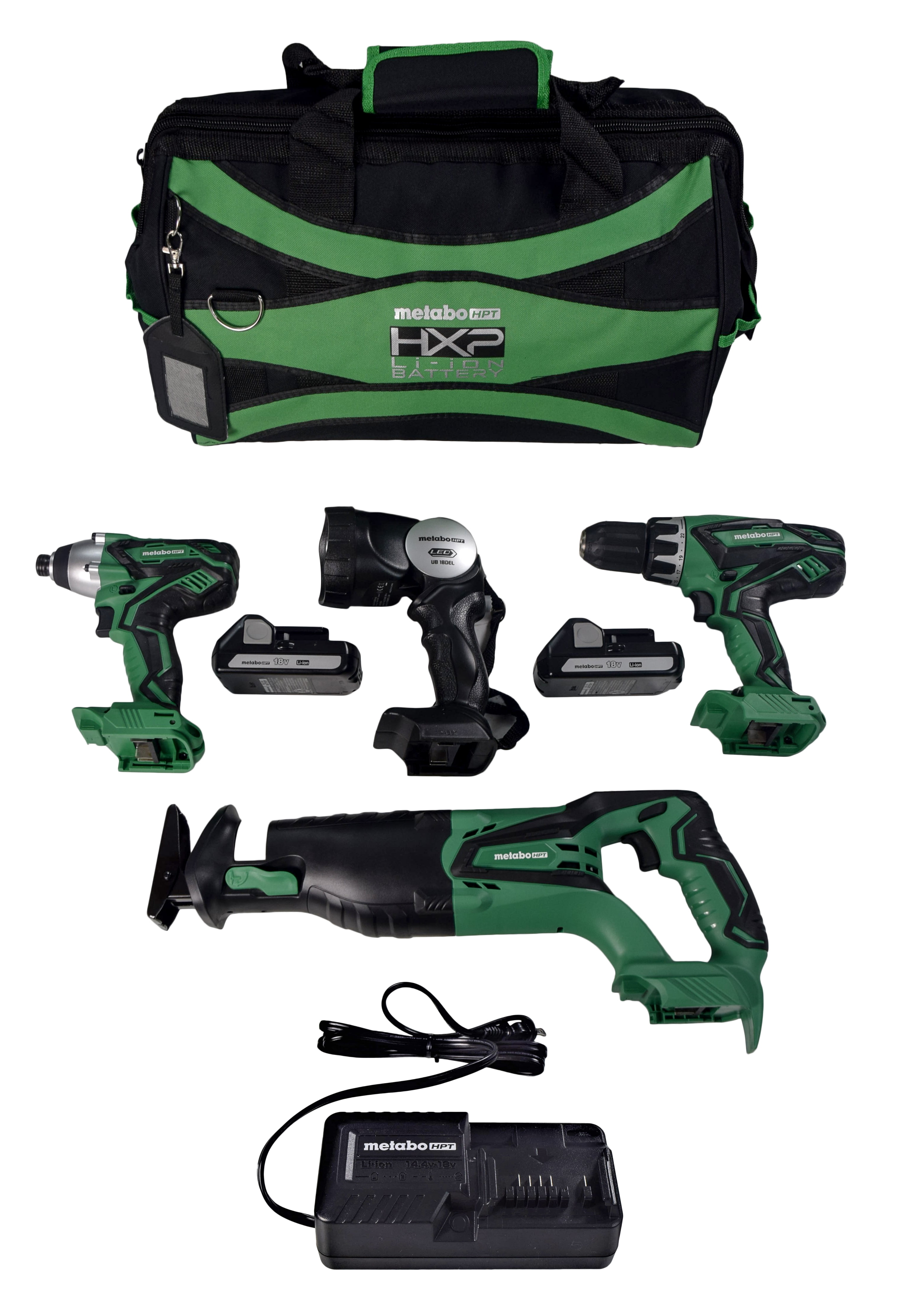 MetaboHPT KC18DG4LS 18V Cordless 4Tool Combo Kit