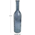 thumbnail image 4 of DecMode 30" Handmade Tall Spanish Bottle Neck Blue Recycled Glass Vase, 4 of 12