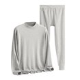 thumbnail image 5 of Fshiont Long Johns Thermal Underwear for Men Fleece Lined Base Layer Set for Cold Weather Light Gray L, 5 of 5
