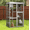 Gray+Type2, variant on Catio Outdoor Cat Enclosure, large Indoor Wooden 70" H Cat House cage with Waterproof Roof & Window Door for Multiple Cats, 2 Napping Houses & 4-Tier Playing Platforms, Gray