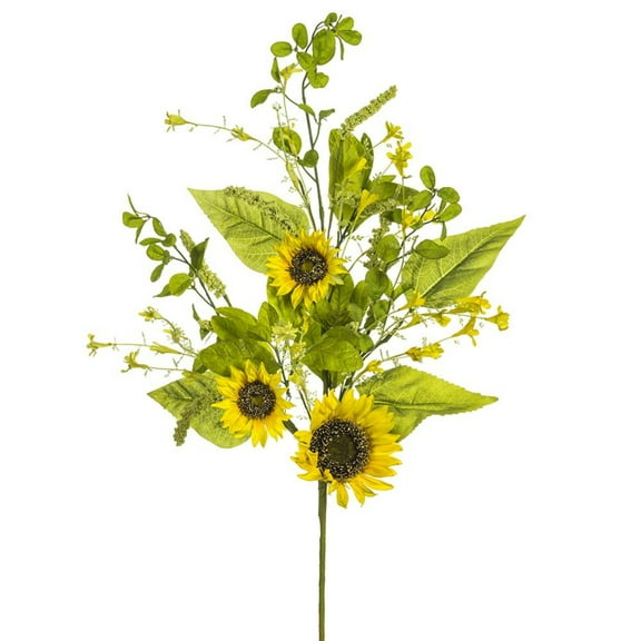 Allstate Sunflower and Wildflower Artificial Floral Silk Spray - 33" - Yellow