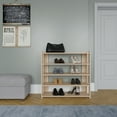 thumbnail image 4 of Ada Home Decor Furniture 4 Tier 16 Pair Oak Gordon Modern Shoe Rack, 4 of 4