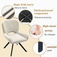 thumbnail image 5 of Silla de comedor de tela conjunto de 2, sillas de comedor acolchadas suaves modernas, respaldo cómodo, cocina / sala de estar / silla de oficina en el hogar, 5 of 5