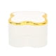 thumbnail image 2 of Caja de anillos iluminada, flocado suave, luminoso, diseño de trébol de cuatro hojas, caja de regalo para exhibición de joyas, aniversarios de bodas, color blanco, 2 of 14