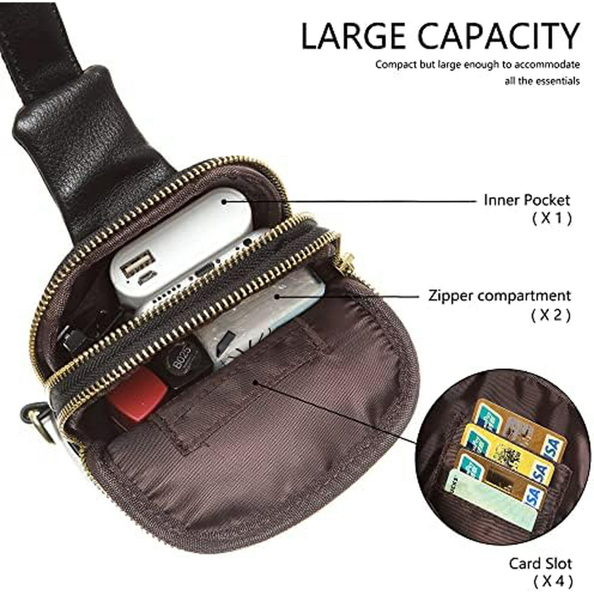 Small Crossbody Sling Bags for Women Vegan Leather Cell Phone Purse Fanny Packs for Women Men Walmart