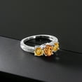 thumbnail image 3 of Gem Stone King 925 Sterling Silver Oval Orange Red Madeira Citrine Women Ring (2.27 Cttw, Gemstone Birthstone, Size 7), 3 of 4