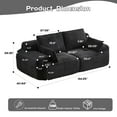 thumbnail image 4 of weetoo Memory Foam Sofa Corduroy Loveseat Large Modular Sectional Couch for Living Room, 4 of 7