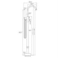 thumbnail image 2 of Floor Mount Bathtub Faucet Freestanding Tub Filler Matte Black Standing High Flow Shower Faucets with Handheld Shower Mixer Taps Swivel Spout, 2 of 7