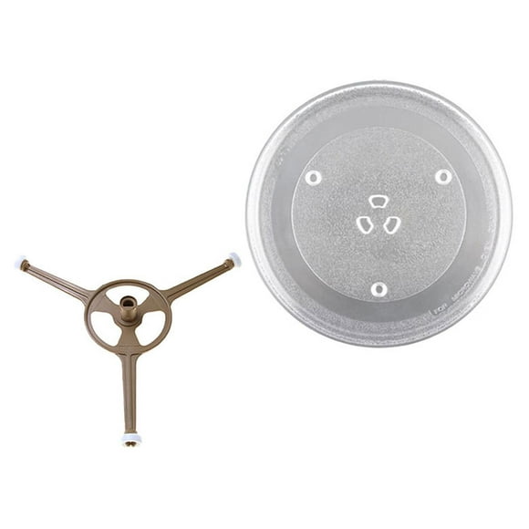 Plato giratorio de vidrio para microondas Bandeja para hornos microondas con soporte Placa de cocción profesional para microondas pequeños para cocina