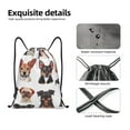 thumbnail image 4 of Saiise Happy Dog Faces Collage Pattern Sports Drawstring Backpack - String Swim Gym Bag with Wet Proof Pocket for Women&Men-Small, 4 of 6