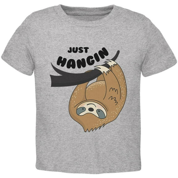 Sloth Just Hangin' Pun Toddler T Shirt Heather 3T