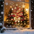 thumbnail image 1 of Pegatinas navideñas para ventanas | Adhesivos navideños reutilizables para puertas de cristal | Decoraciones de temporada fáciles de aplicar y quitar | Decoración festiva para el hogar y fiestas, 1 of 6
