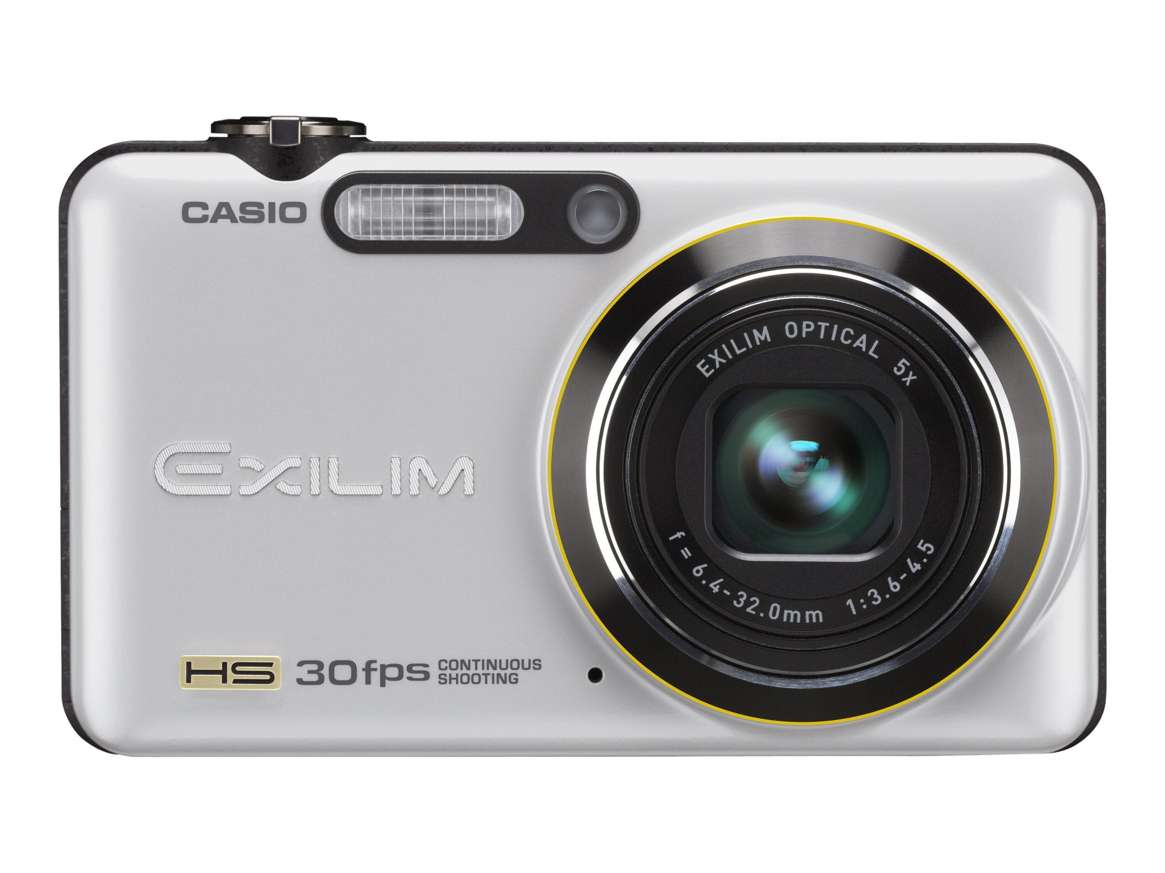 Casio Speed EXILIM EX-FC100 - Digital camera - compact - 9.1 MP - 720p - 5x optical zoom - flash 31.9 MB - white - Walmart.com