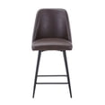 thumbnail image 3 of Jofran Maddox Mid-Century Modern Faux Leather Upholstered Counter Height Barstool (Set of 2), 3 of 7