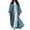 Green, variant on Abaya Dress for Modern Women's Fashion Turkish Style Long Sleeve Loose Fit Cardigan Robe Abaya for Casual Wear