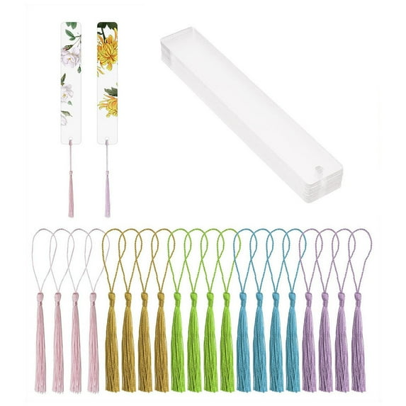 Amaiiu Pack of 15 Bookmark Home Business Office Dorm Magazines Book Mark Souvenirs with Tassels Collectible DIY Ornaments Crafts Type 2