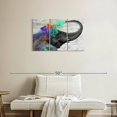 thumbnail image 2 of Elephant Stock Colorful Elephant Splash Wall Art - Horizontal Multi Panel Canvas - Living Room Wall Decor - Animal Multi Panel - Gray And Turquoise Decor - 33" x 20", 2 of 4