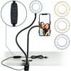 2pcs Selfie Ring Light with 24” Gooseneck Stand & Cell Phone Holder, Social Media Influencer Live-Streaming Phone Mount and Light Kit