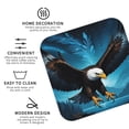 thumbnail image 3 of Naloa Night Sky Forest Bald Eagle Coasters for Set of 4 - PU Leather Coasters, Coasters for Table Cup Tea Coffee Beer, Decorative for Kitchen Homedecor (Round), 3 of 6