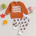 thumbnail image 3 of Okbabeha Toddler Baby Boy Fall Clothes Color Block Long Sleeve Sweatshirt Top and Jogger Pants Sweatsuit Outfits Clothing Set, 3 of 7