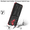 thumbnail image 3 of For Samsung A33 5g Multiple Card Holder Kickstand Hybrid Case Cover - Red, 3 of 3