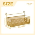 thumbnail image 2 of Iron Hanging Storage Basket Bedside Shelf Practical Rack for Bunk Bed College Dorm Room Office Home, 2 of 6