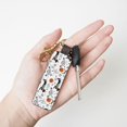 thumbnail image 4 of Wukai Halloween Dachshund Print Leather Car Keychain, Universal Key Fob Keychain, Leather Key Chain Holder for Men and Women,360 Degree Rotatable, 4 of 5
