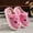 Pink, variant on Slippers For Girls Teen Rabbit Print Slip-On Closed Toe Warm Indoor House Shoes Orange Size 7-8 Years