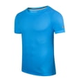 thumbnail image 4 of Zpanxa Girls Athletic Shirts Solid Color Round Neck Short Sleeve Sporty Tee Polyester Top 13-14 Years, 4 of 5