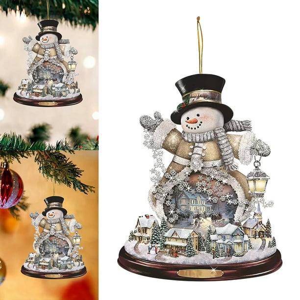 Adornos colgantes de muñeco de nieve Kuymtek para Navidad