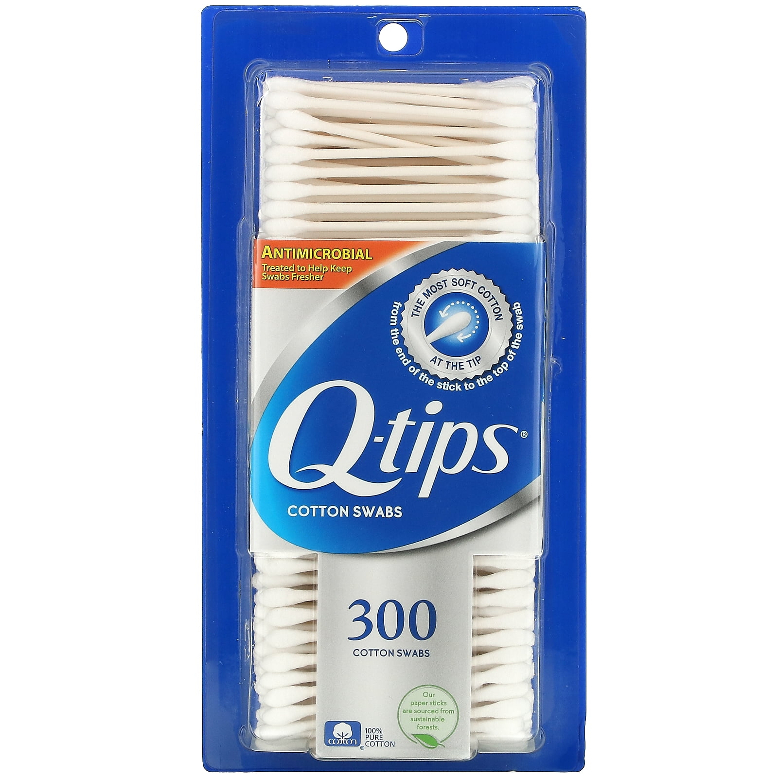 Qtips, Cotton Swabs, 300 Swabs