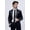 Black, variant on Barabas Men's Velvet Solid Color Shine Luxury Blazer 4BL40