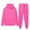 Hot Pink, variant on Mens Track Suits 2 Piece Set Solid Color Hooded Pullover Sweatshirt and Sweatpants Athletic Workout Sets, M