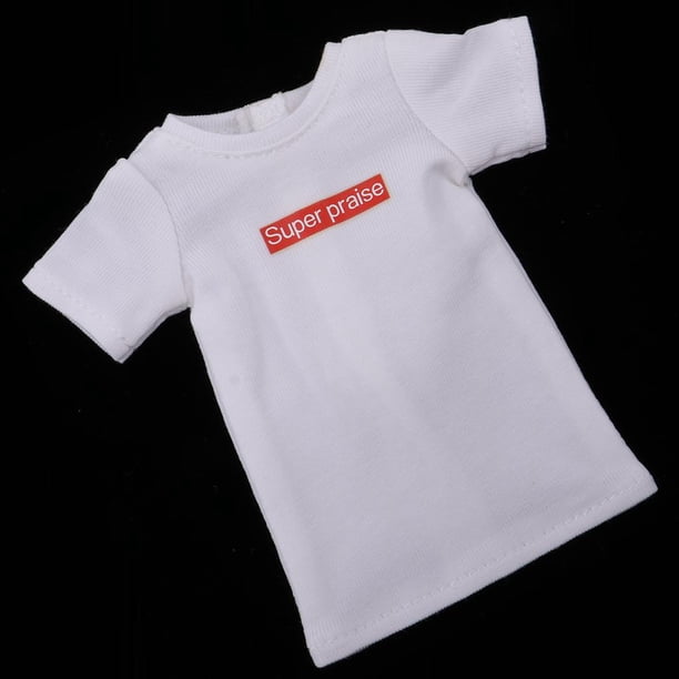 Camiseta De Impresión De Para 1/6 Doll Dress Up Accesorio Blanco yotijar Doll Casual Outfit